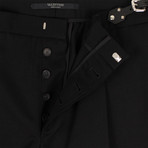 Black Side Buckle Straight Leg Wool Pants // Black (Euro: 44)