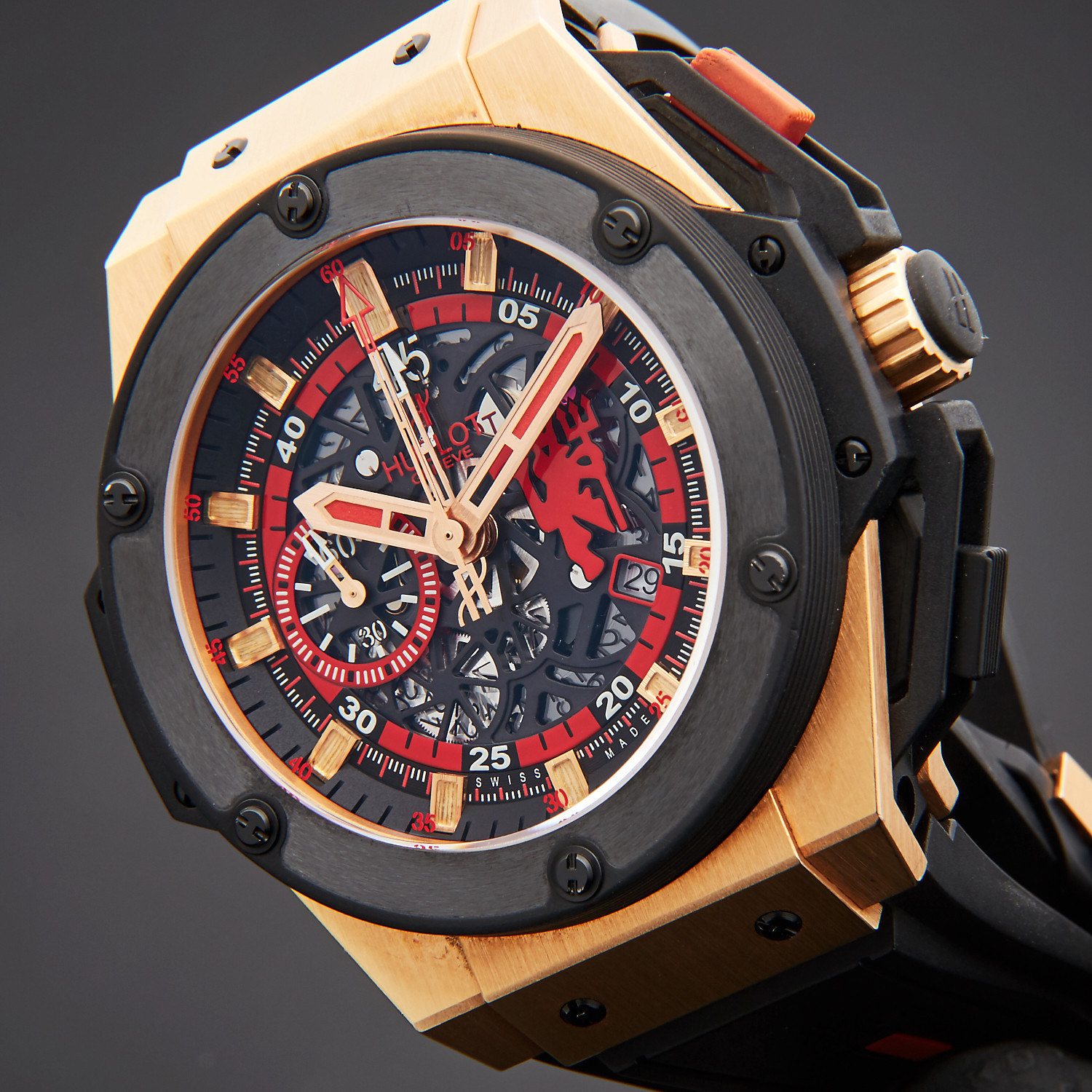 Hublot King Power Red Devil Manchester United Automatic // 716.OM.1129 ...