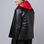 Kairo Leather Jacket + Vest // Black + Red (Euro: 60)