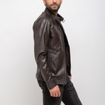 Santiago Leather Jacket // Brown (Euro: 52)