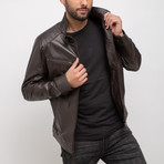 Santiago Leather Jacket // Brown (Euro: 46)