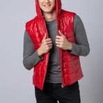 Kairo Leather Jacket + Vest // Black + Red (Euro: 56)