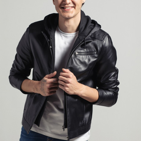 Dakari Leather Jacket // Black (Euro: 46)