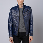 Asher Leather Jacket // Blue (Euro: 52)