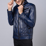 Asher Leather Jacket // Blue (Euro: 46)