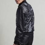 Jameson Leather Jacket // Black + Blue (Euro: 56)