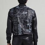 Jameson Leather Jacket // Black + Blue (Euro: 48)