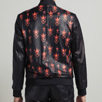 Will Leather Jacket // Black + Red (Euro: 52)