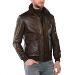 Grayson Leather Coat // Brown (Euro: 58)