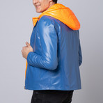 Watson Leather Jacket + Vest // Blue + Orange (Euro: 50)