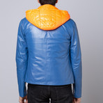 Watson Leather Jacket + Vest // Blue + Orange (Euro: 56)