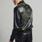 Mason Leather Jacket // Black + Green (Euro: 56)