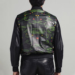 Mason Leather Jacket // Black + Green (Euro: 52)