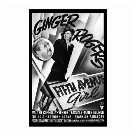 Vintage Movie Poster // Ginger Rogers Fifth Avenue Girl
