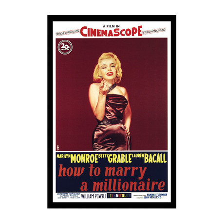 Vintage Movie Poster // How to Marry a Millionaire