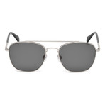 Diesel Men's Dl0194-16V Sunglasses // Shiny Palladium + Blue