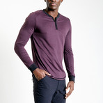 Dawn Long Sleeve Henley // Fig (XS)