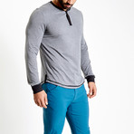 Dawn Long Sleeve Henley // Charcoal (XS)