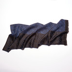 Naples Knit Scarf // Black + Dark Blue