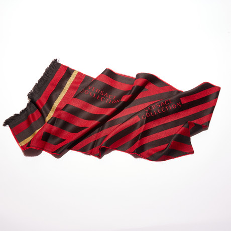 Turin Knit Scarf // Black + Red