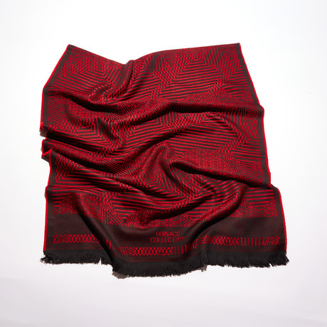 Rimini Knit Scarf // Black + Red