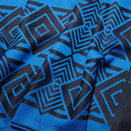 Cagliari Knit Scarf // Black + Royal Blue