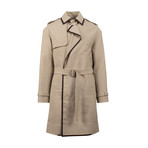 Leather Trim Trench Coat // Tan (Euro: 44)