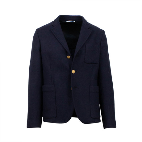 3-Button Sport Coat // Navy Blue (Euro: 44)