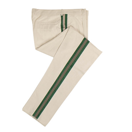 Side Stripe Pants // Beige + Green (Euro: 44)