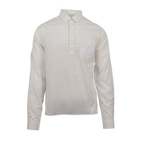 Concealed Half Button-Up Shirt I // White (US: 15R)