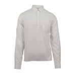 Concealed Half Button-Up Shirt I // White (US: 15.75R)