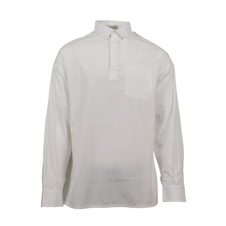 Concealed Half Button-Up Shirt II // White (US: 15R)