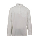 Concealed Half Button-Up Shirt II // White (US: 15.75R)