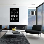 Phases of the Moon Chart // Black (18"W x 26"H x 0.75"D)