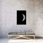 Waxing Crescent Moon // Black (18"W x 26"H x 0.75"D)