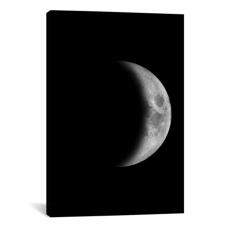 Waxing Crescent Moon // Black (18"W x 26"H x 0.75"D)