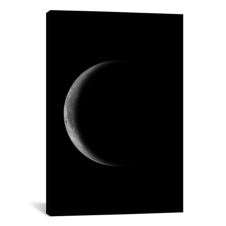 Waning Crescent Moon // Black (18"W x 26"H x 0.75"D)