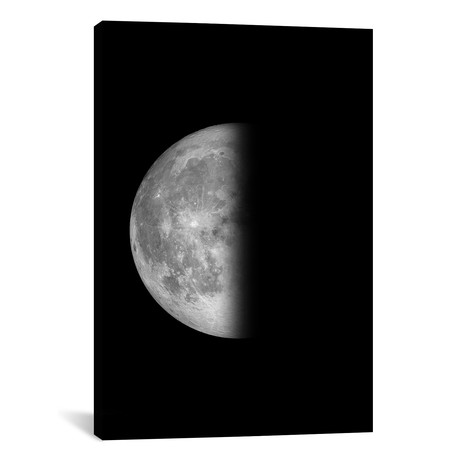 Last Quarter Moon // Black (18"W x 26"H x 0.75"D)