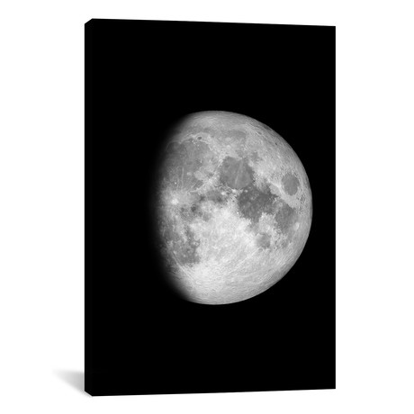 Waxing Gibbous Moon // Black (18"W x 26"H x 0.75"D)