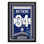 Auston Matthews Facsimile Signed + Framed Toronto Maple Leafs Arena Banner // Limited Edition