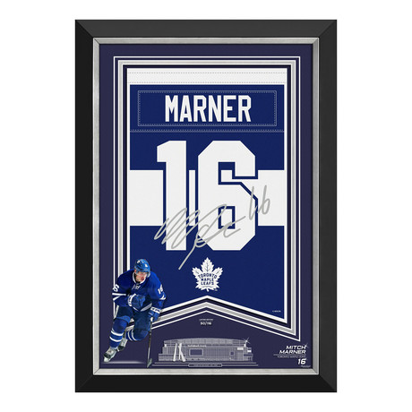 Mitch Marner Facsimile Signed + Framed Toronto Maple Leafs Arena Banner // Limited Edition