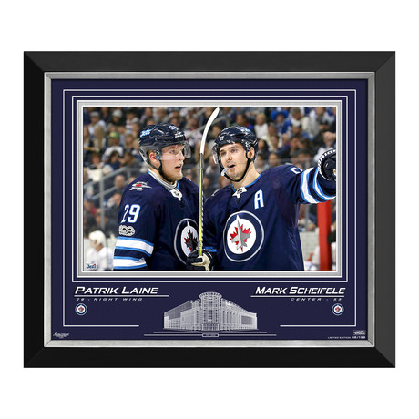 Patrick Laine + Mark Scheifele Framed Winnipeg Jets Photo // Limited Edition