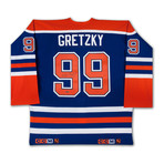 Wayne Gretzky // Autographed Blue Edmonton Oilers Jersey