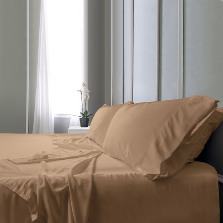 Bamboo Field Bedsheets // Taupe (Twin XL)