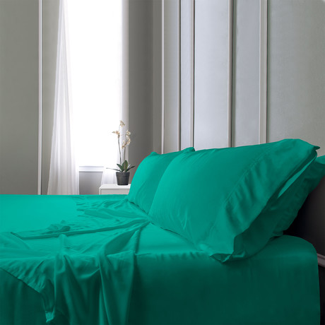 Bamboo Field Bedsheets // Turquoise (Twin XL)
