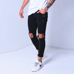 Knee Out Ripped Jeans II // Black (29WX29L)