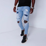 Ripped + Repaired Jeans II // Blue (32WX32L)