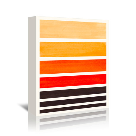 Orange Staggered Stripes (5"H x 7"W x 1"D)