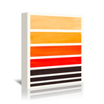 Orange Staggered Stripes (5"H x 7"W x 1"D)