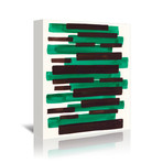 Deep Green Primitive Stripe (5"H x 7"W x 1"D)